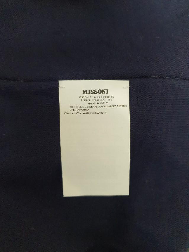 Missoni Mens Blue Long Sleeve Knit Top
