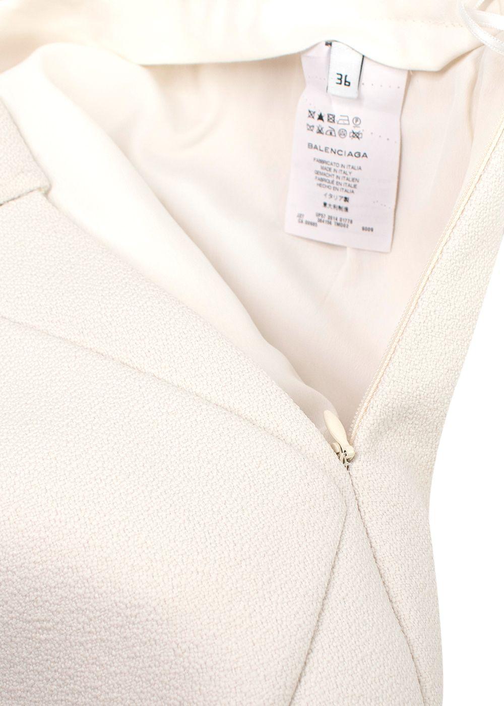 Balenciaga white wool mini skirt