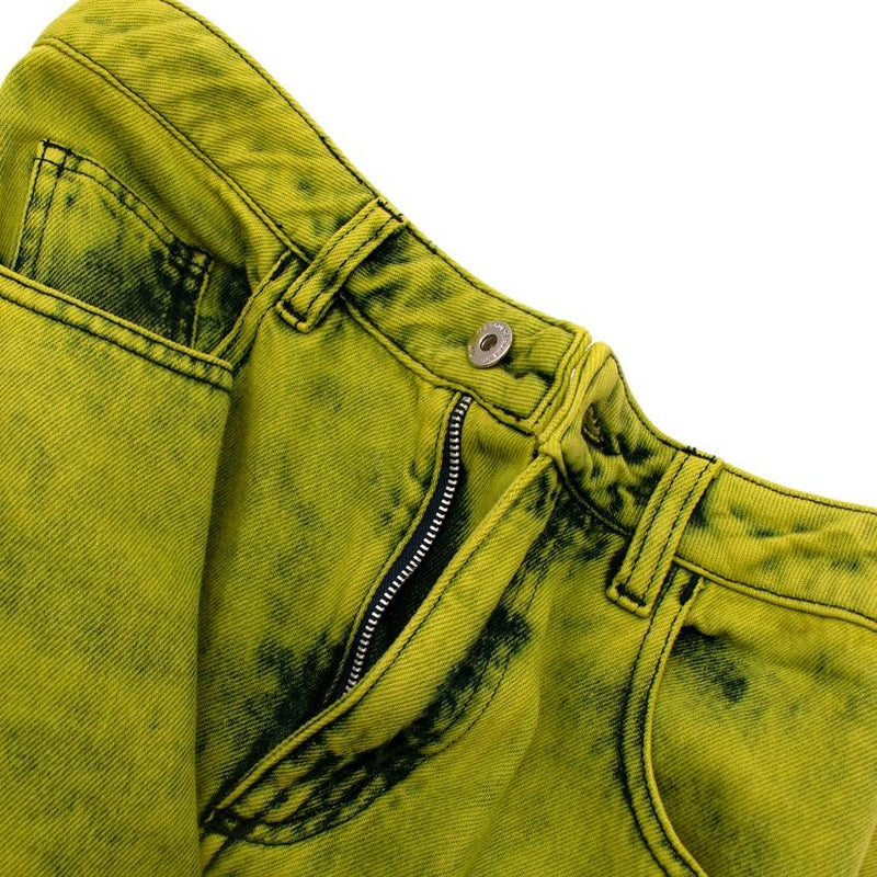 Marques Almeida Frayed Acid-Wash Denim Maxi Skirt