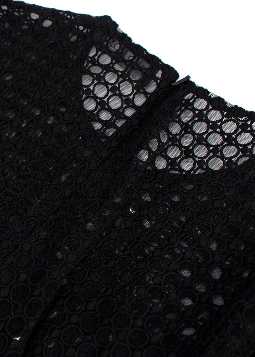 David Koma Black Crystal Embellished Bodysuit