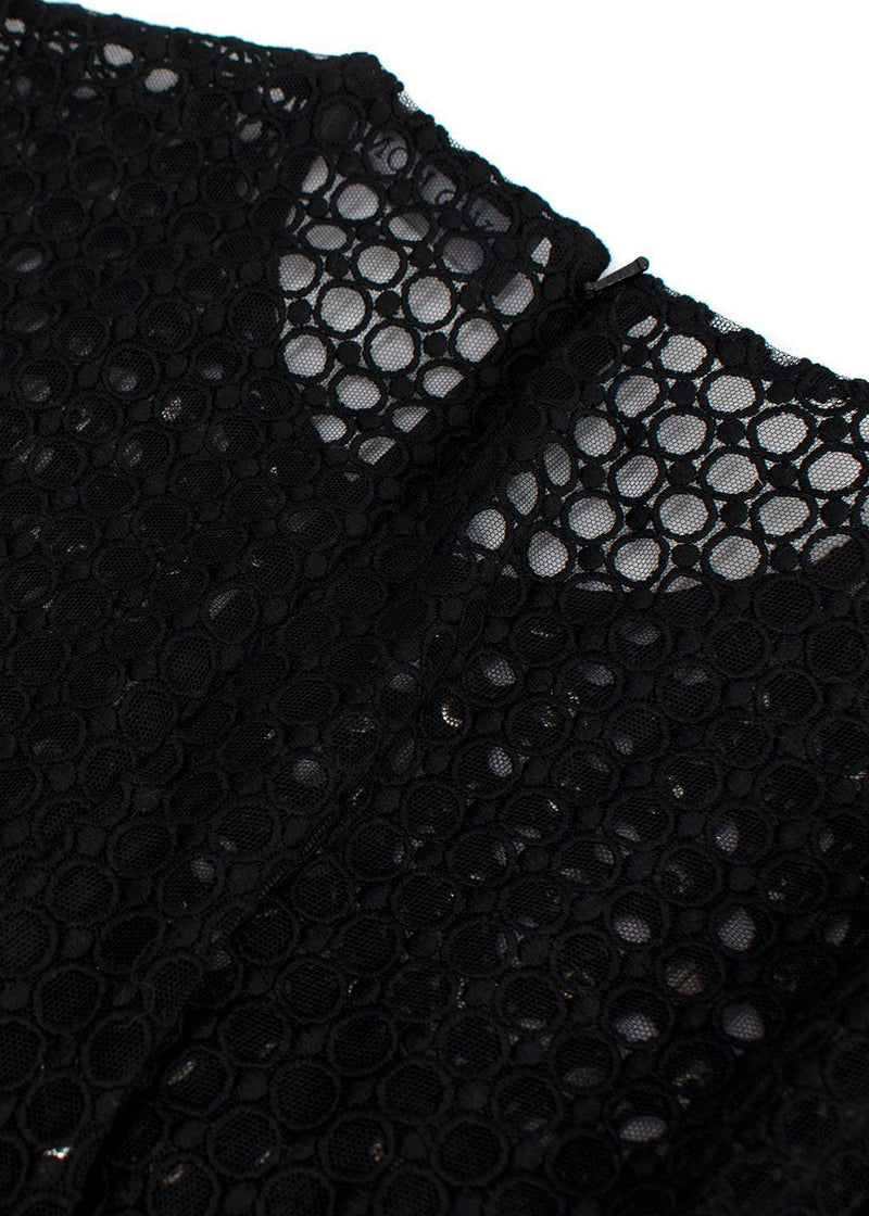 David Koma Black Crystal Embellished Bodysuit