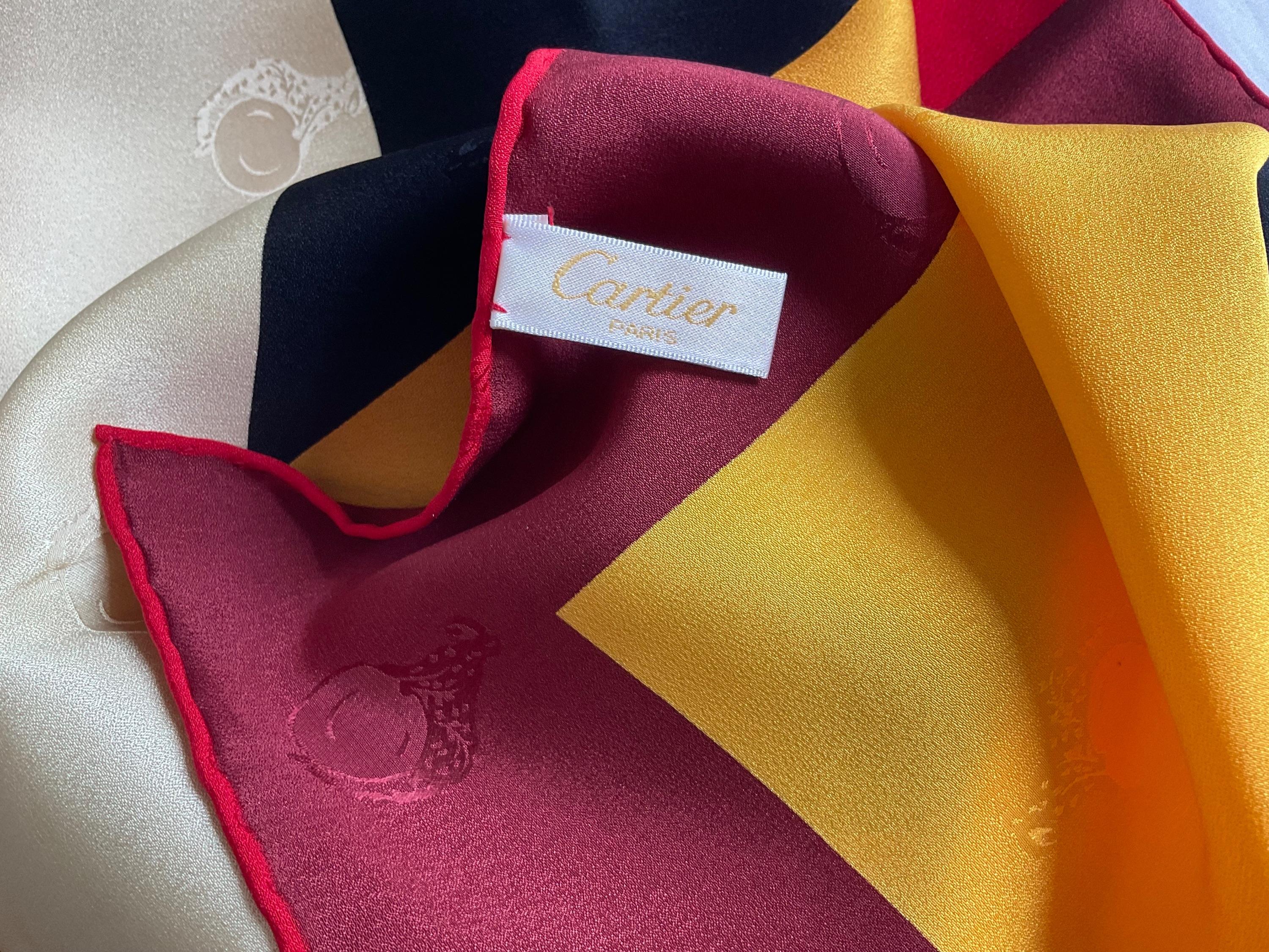 Cartier Printed Silk Square Scarf 86x86cms