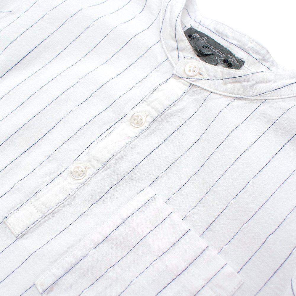 Kids 6Y White Striped Cotton Shirt