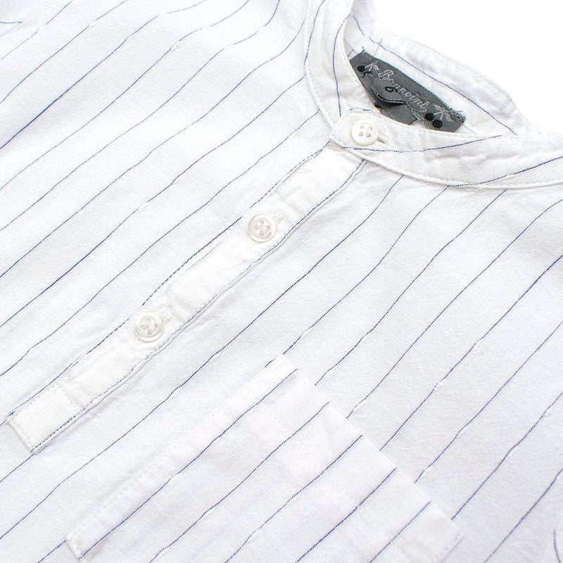 Kids 6Y White Striped Cotton Shirt