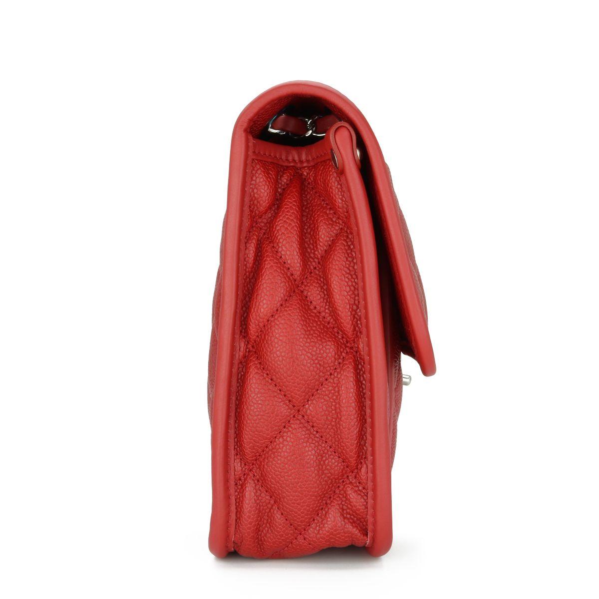Chanel Red Caviar Leather French Riviera Flap Bag