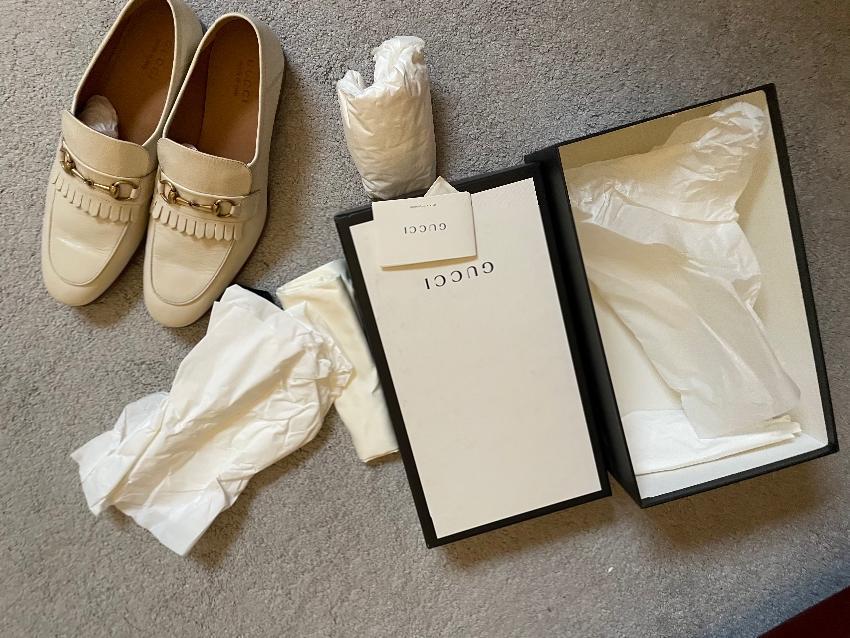 Gucci Ivory Fringed Mens Quentin Loafers