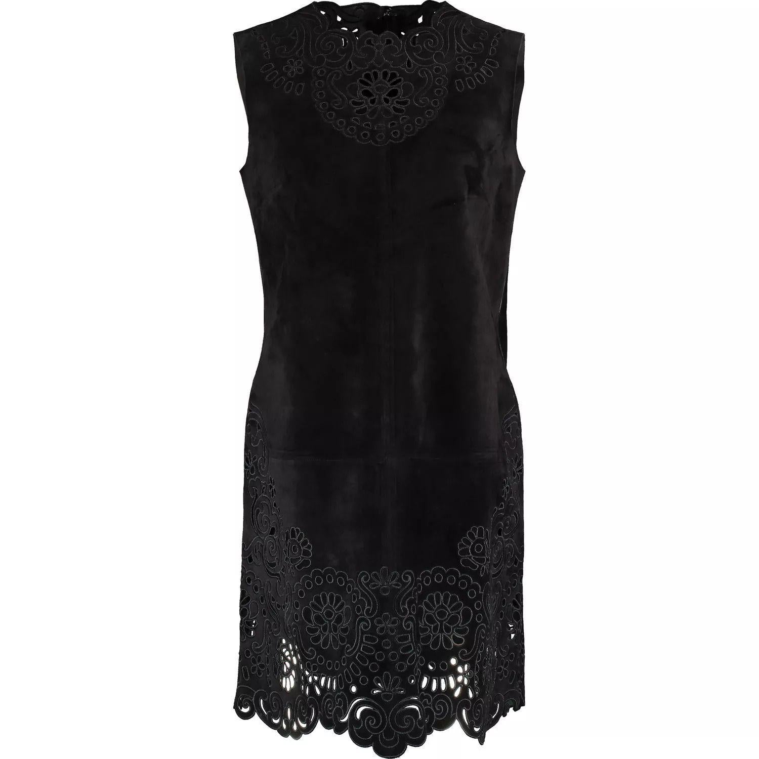 Dolce & Gabbana Black Suede/Leather Dress