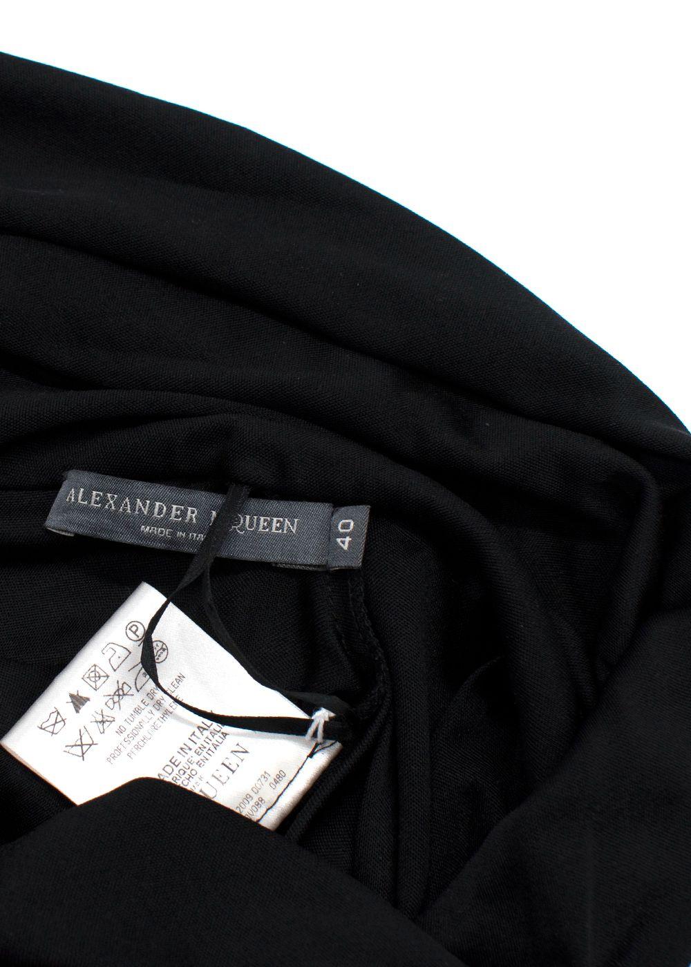 Alexander McQueen Black Silk Blend Harem Pants