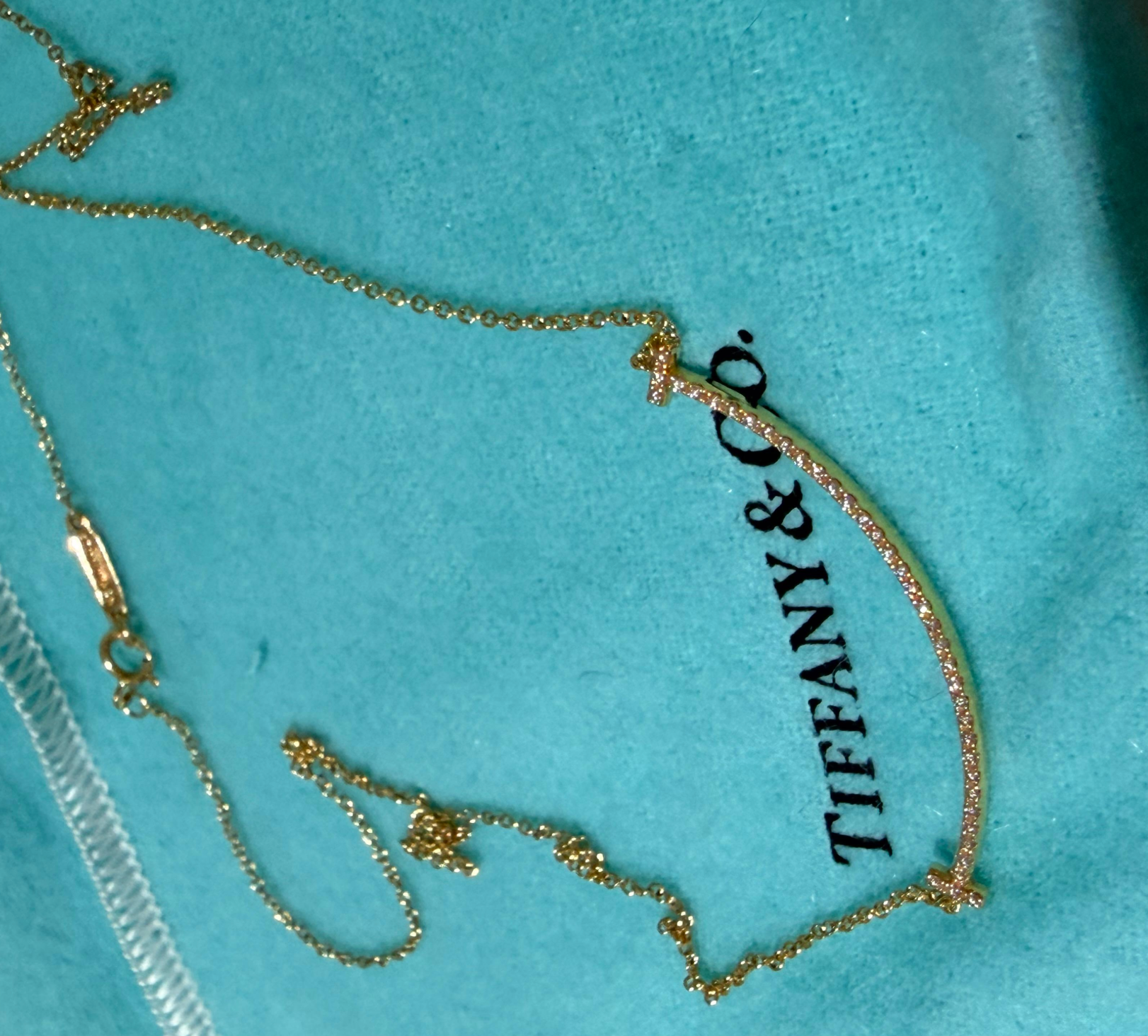 Tiffany Rose Gold And Diamond Necklace