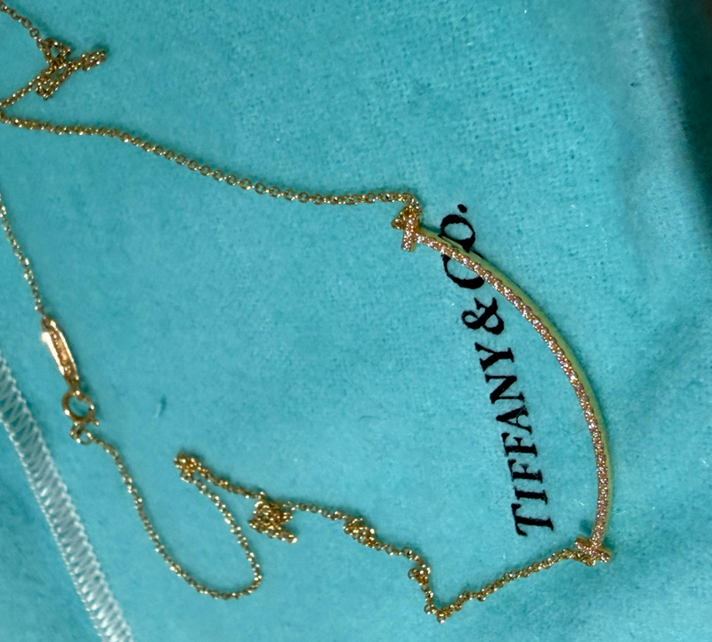 Tiffany Rose Gold And Diamond Necklace