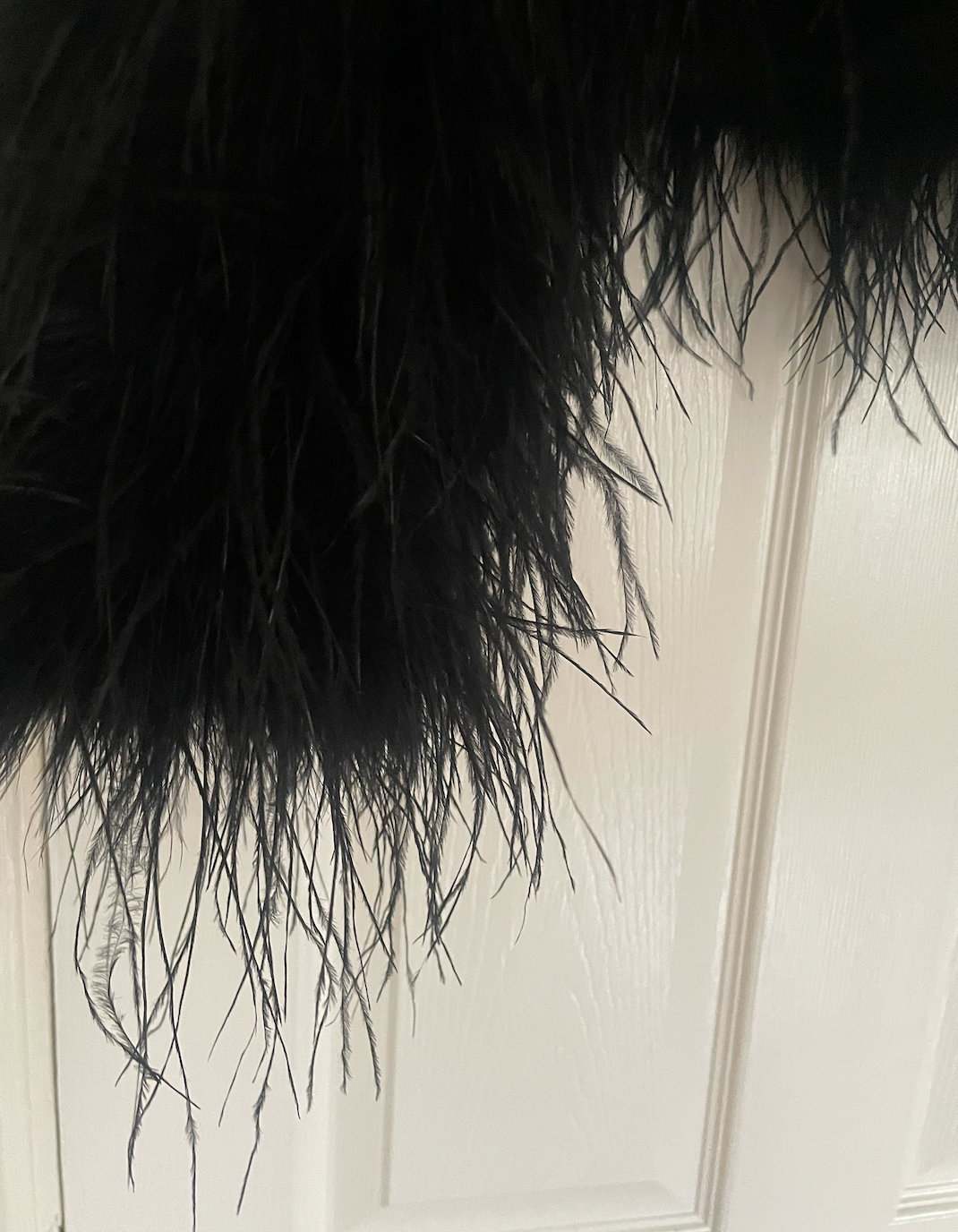 black marabou Madonna jacket