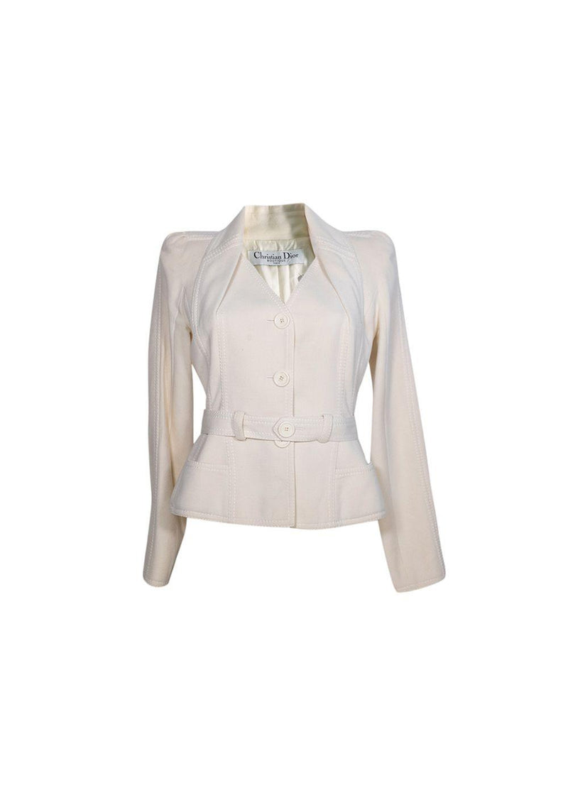 Christian Dior Boutique Cream Tailored Jacket