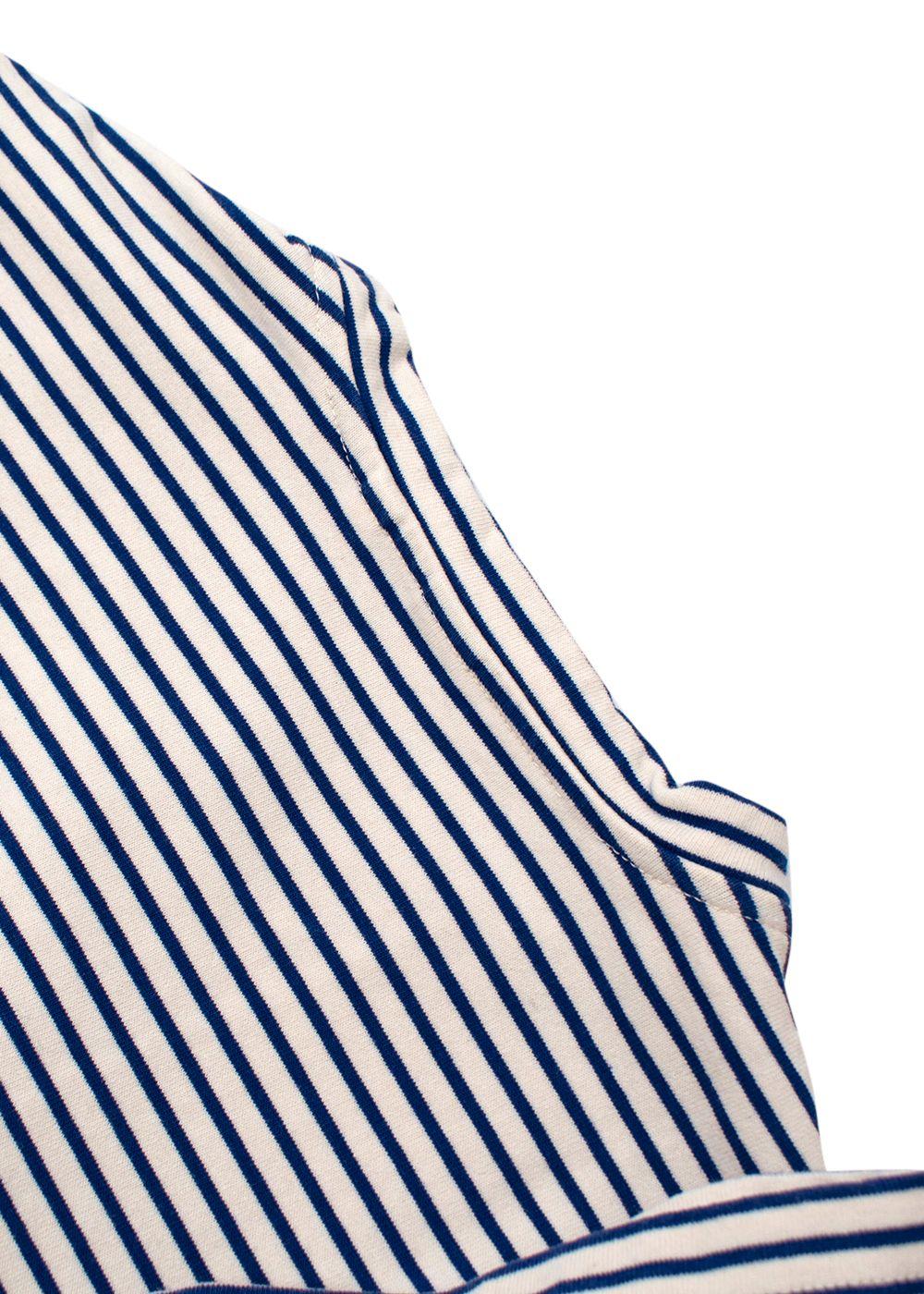 Blue/Beige Cotton Jersey T-Shirt