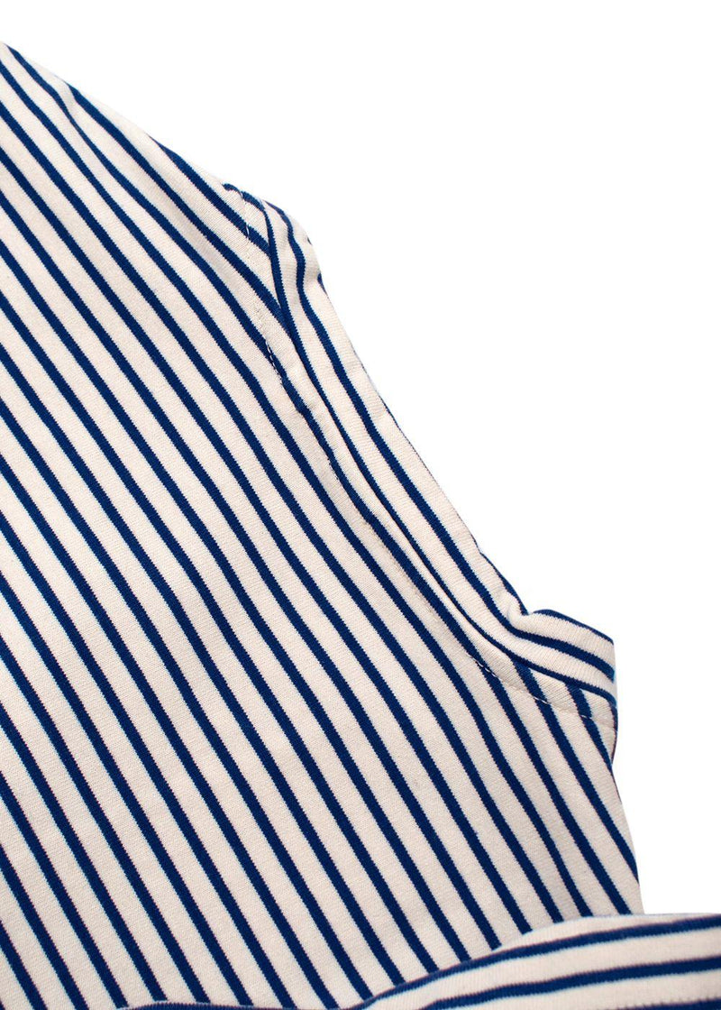 Blue/Beige Cotton Jersey T-Shirt