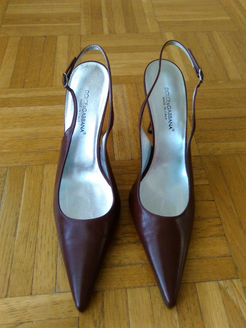 Dolce & Gabbana Burgundy Slingback Sandals