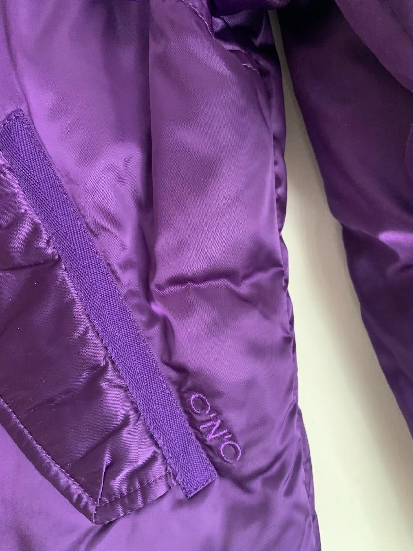 NEW Costume National CNC Purple Satin Hooded Bomber