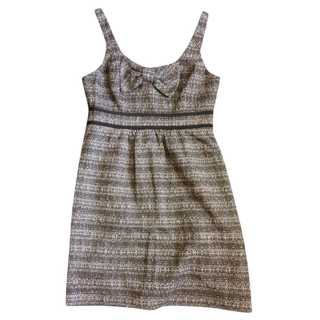 Tibi black and white bow embellished dress