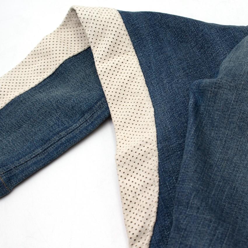 Rag and Bone Blue Skinny Jeans with White Stripe