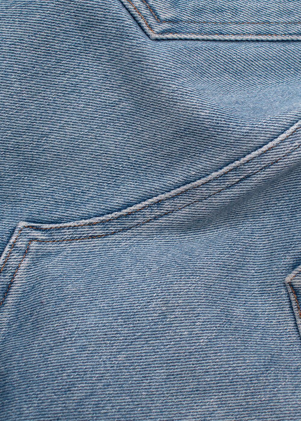 Agolde Blue Denim Mini Skirt