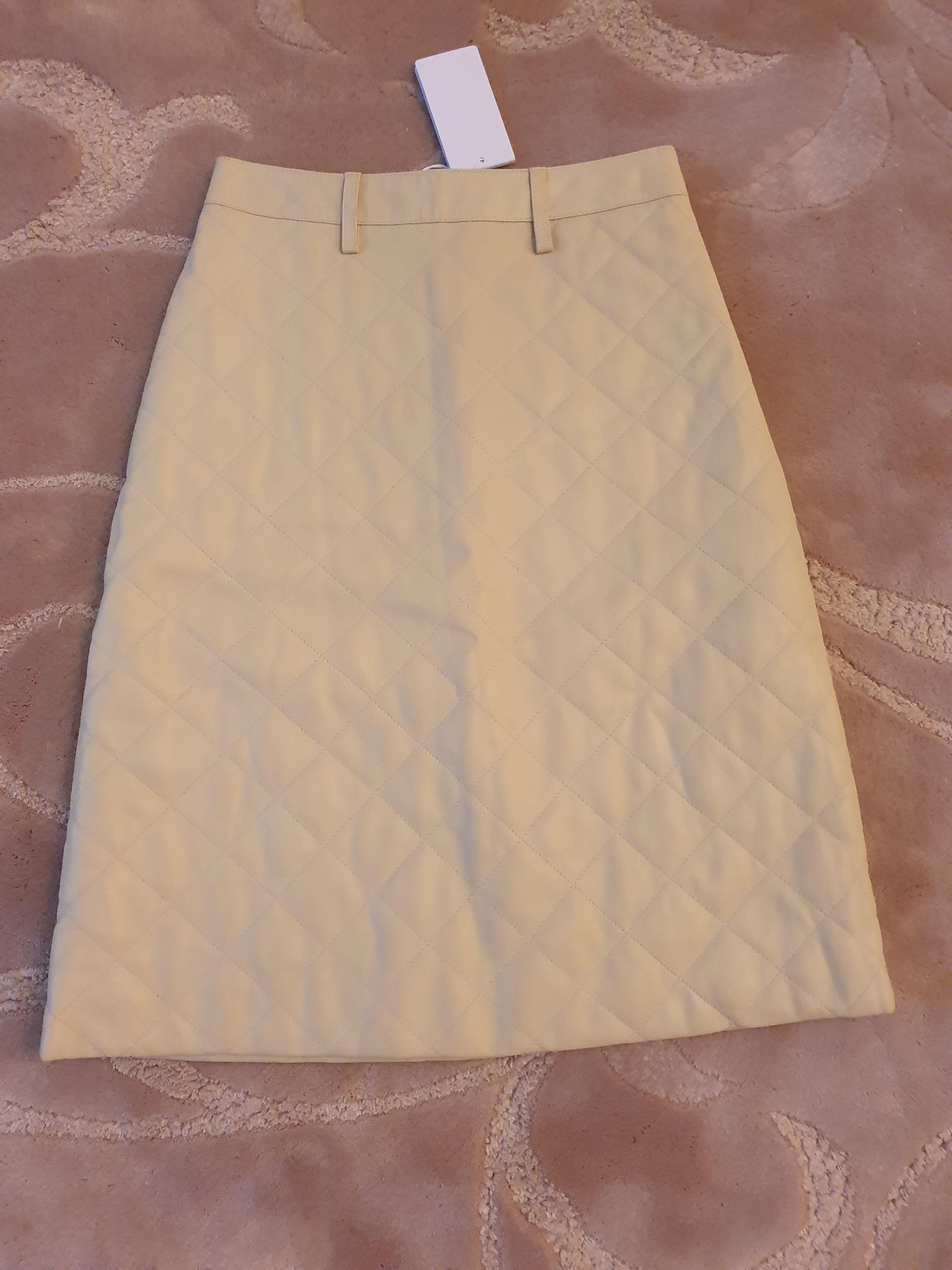 Luna Quilted Leather Midi Skirt