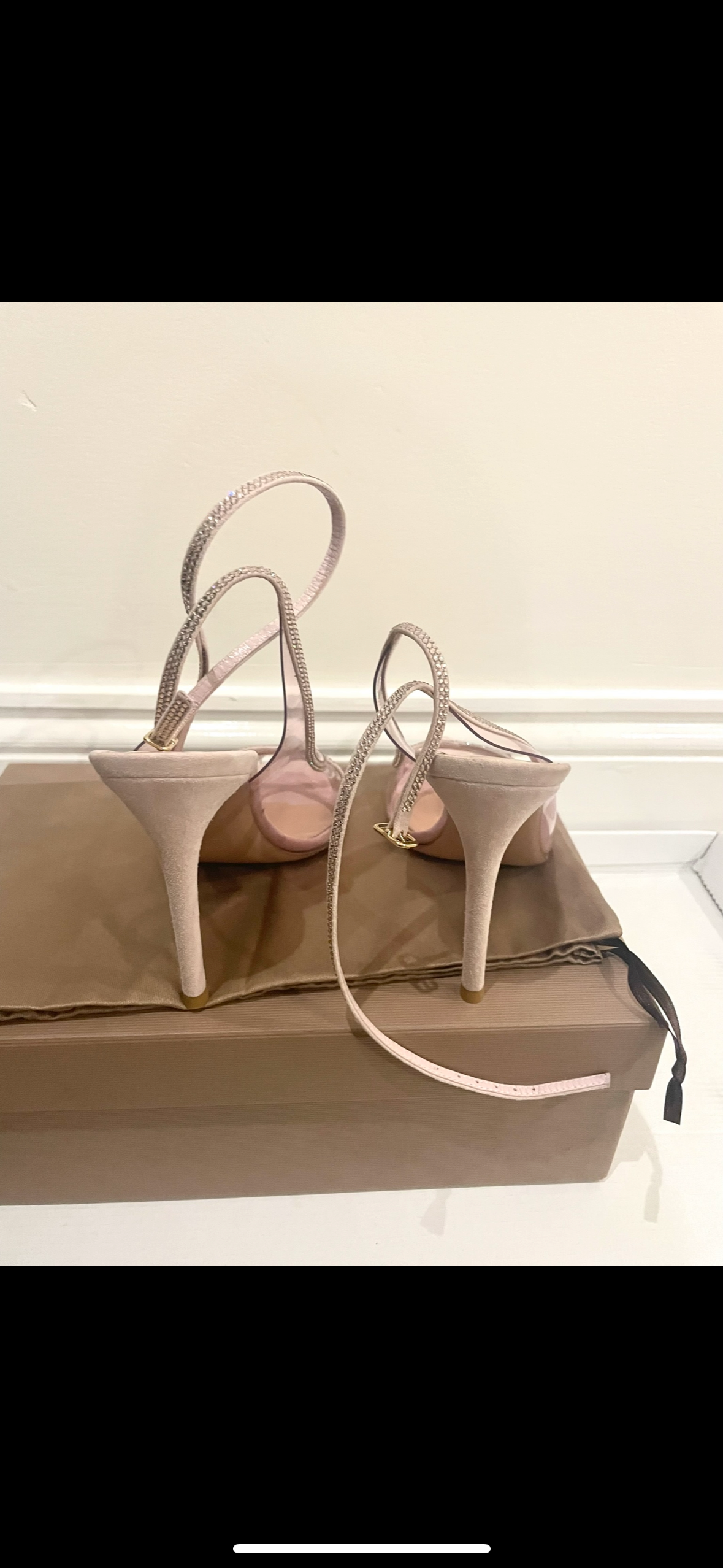 Gianvito Rossi Pink PVC Crystelle Heeled Sandals