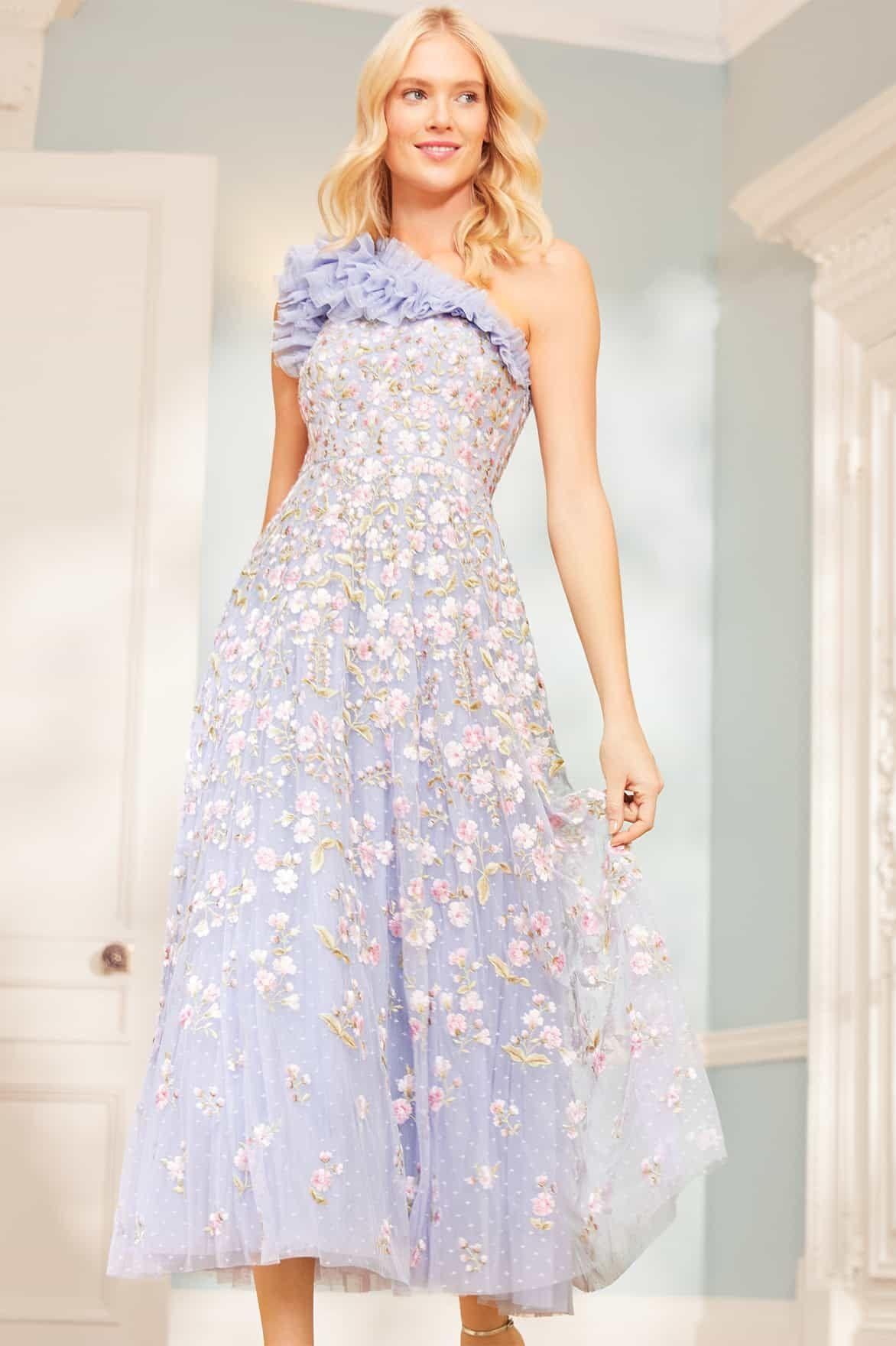 Needle & Thread the Posy Pirouette One Shoulder Gown