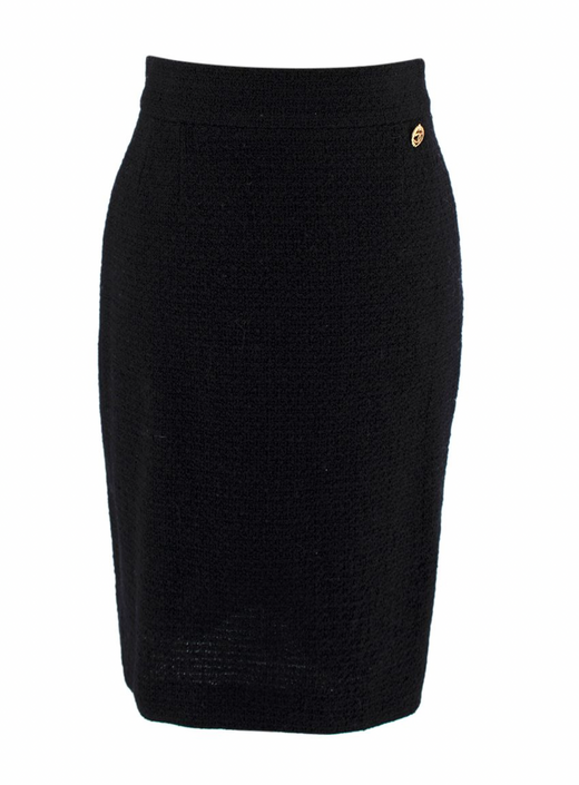 Black Tweed Pencil Skirt