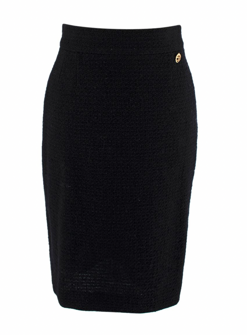 Black Tweed Pencil Skirt