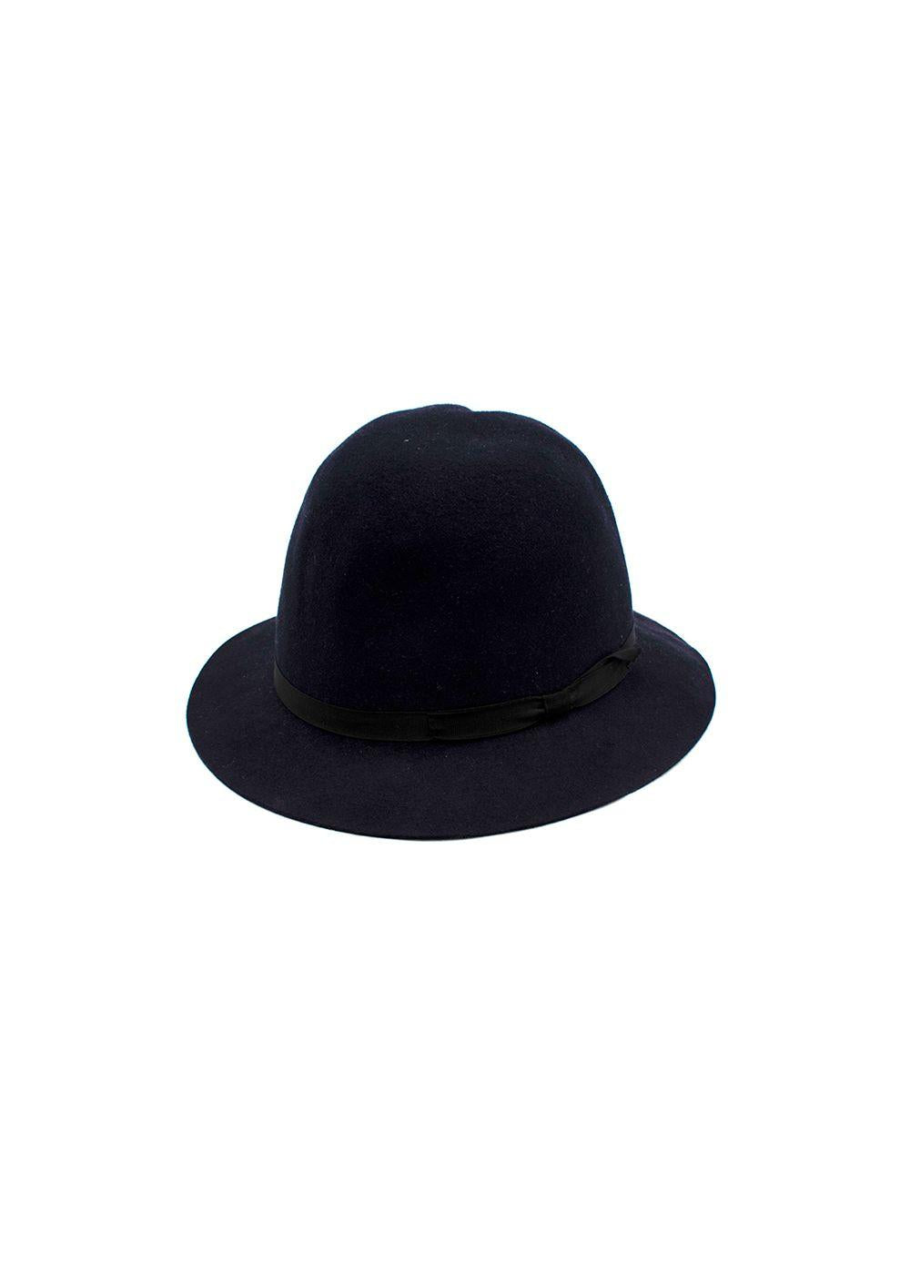 Navy Felted Hat