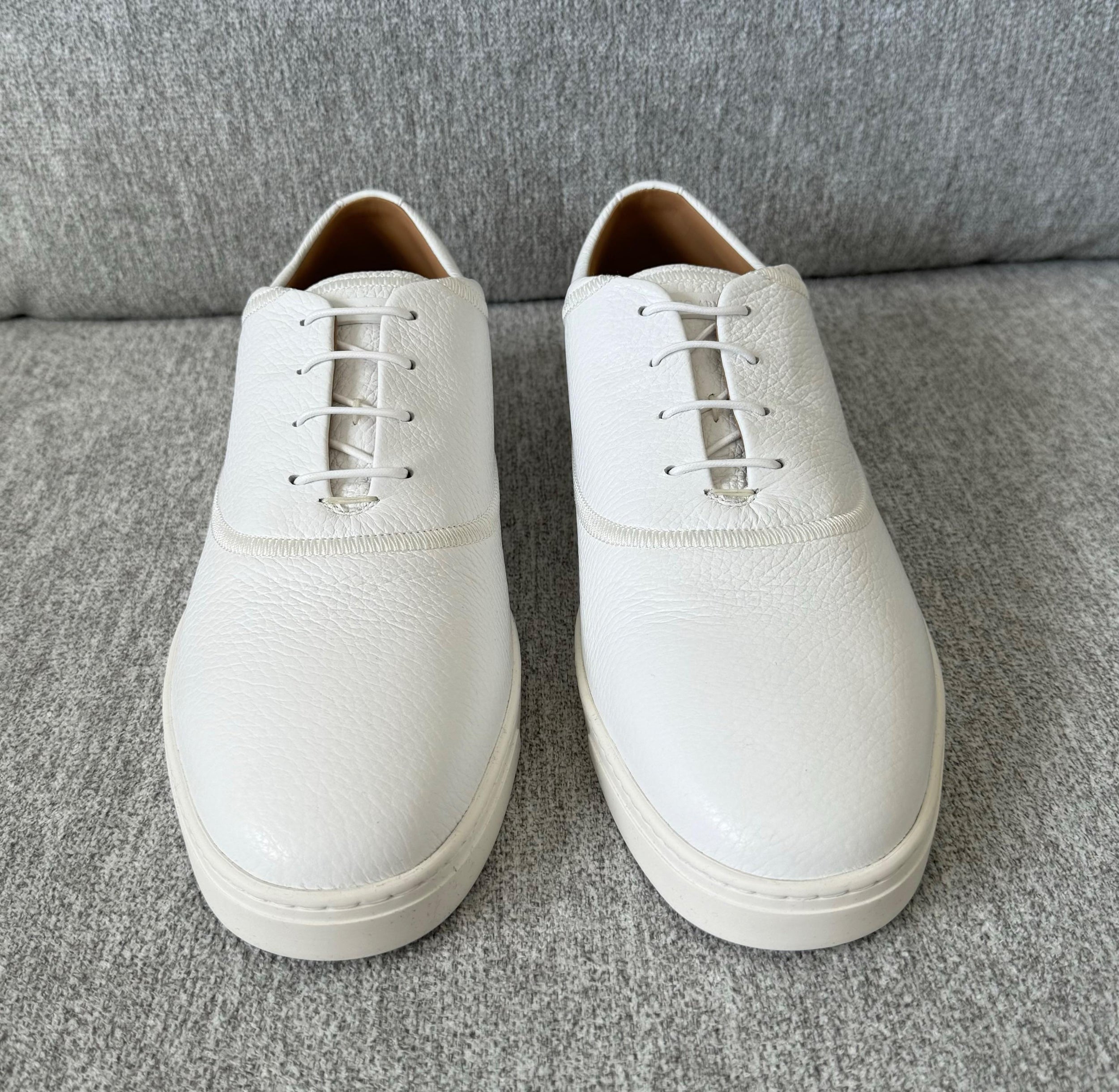 Giorgio Armani White Leather Sneakers