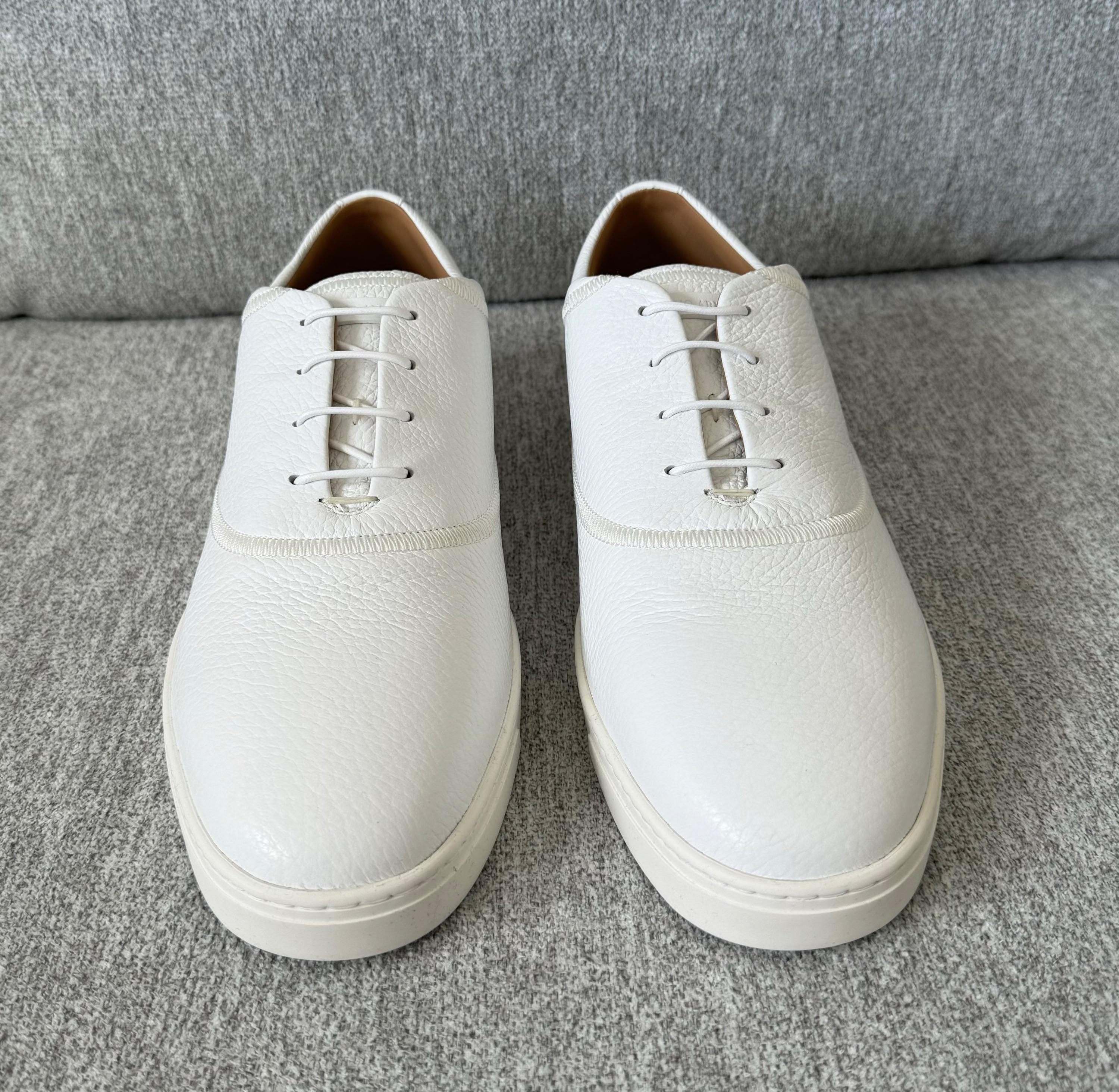 Giorgio Armani White Leather Sneakers