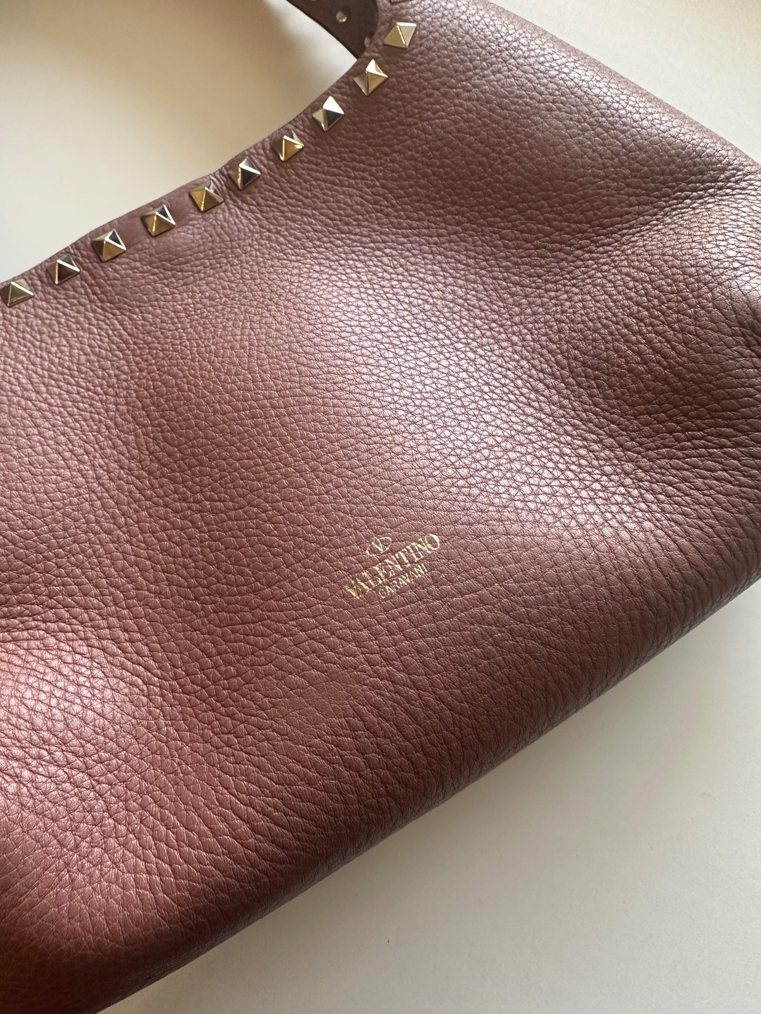 Valentino Pink Rockstud Shoulder  Bag