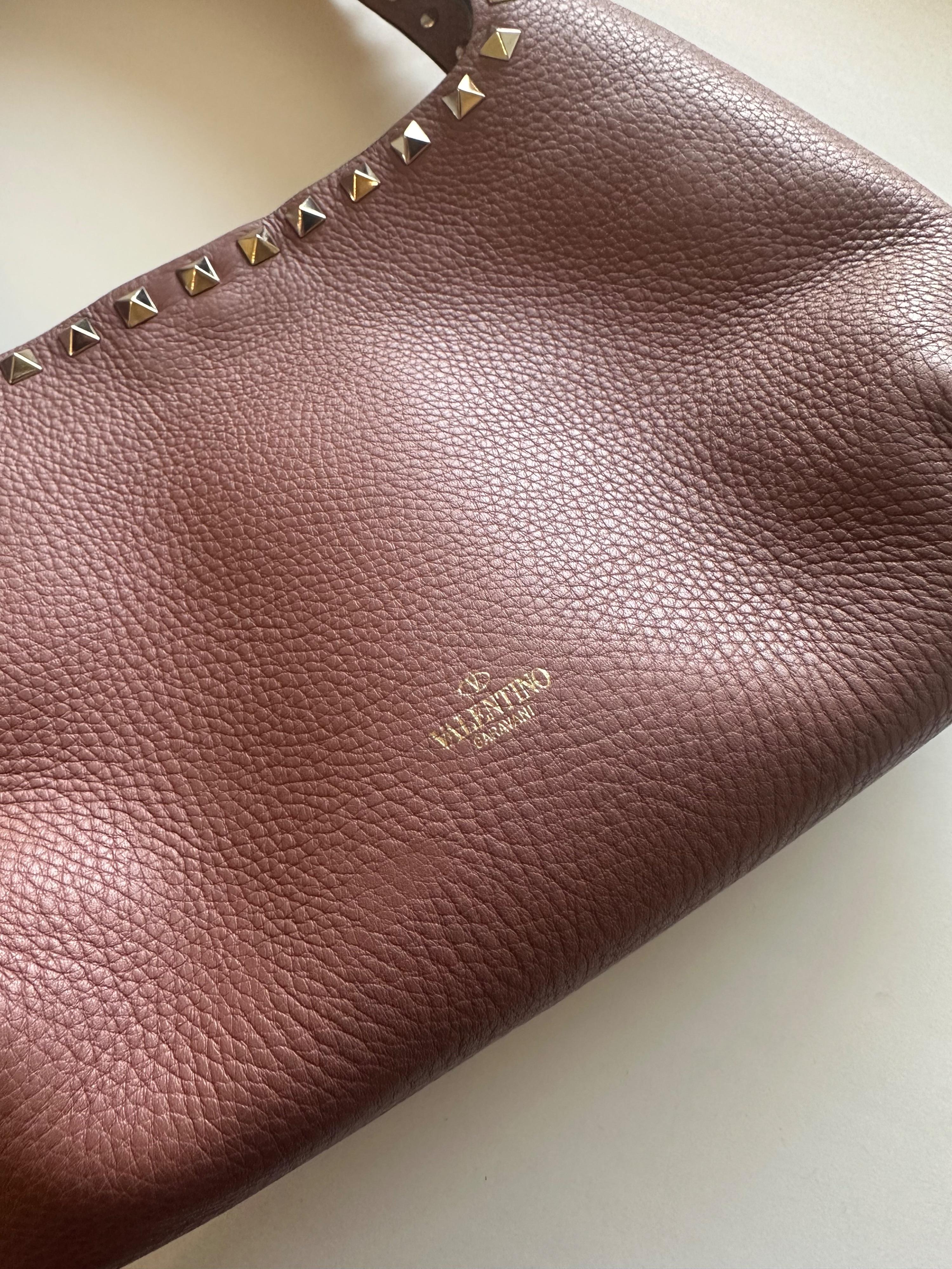 Valentino Pink Rockstud Shoulder  Bag