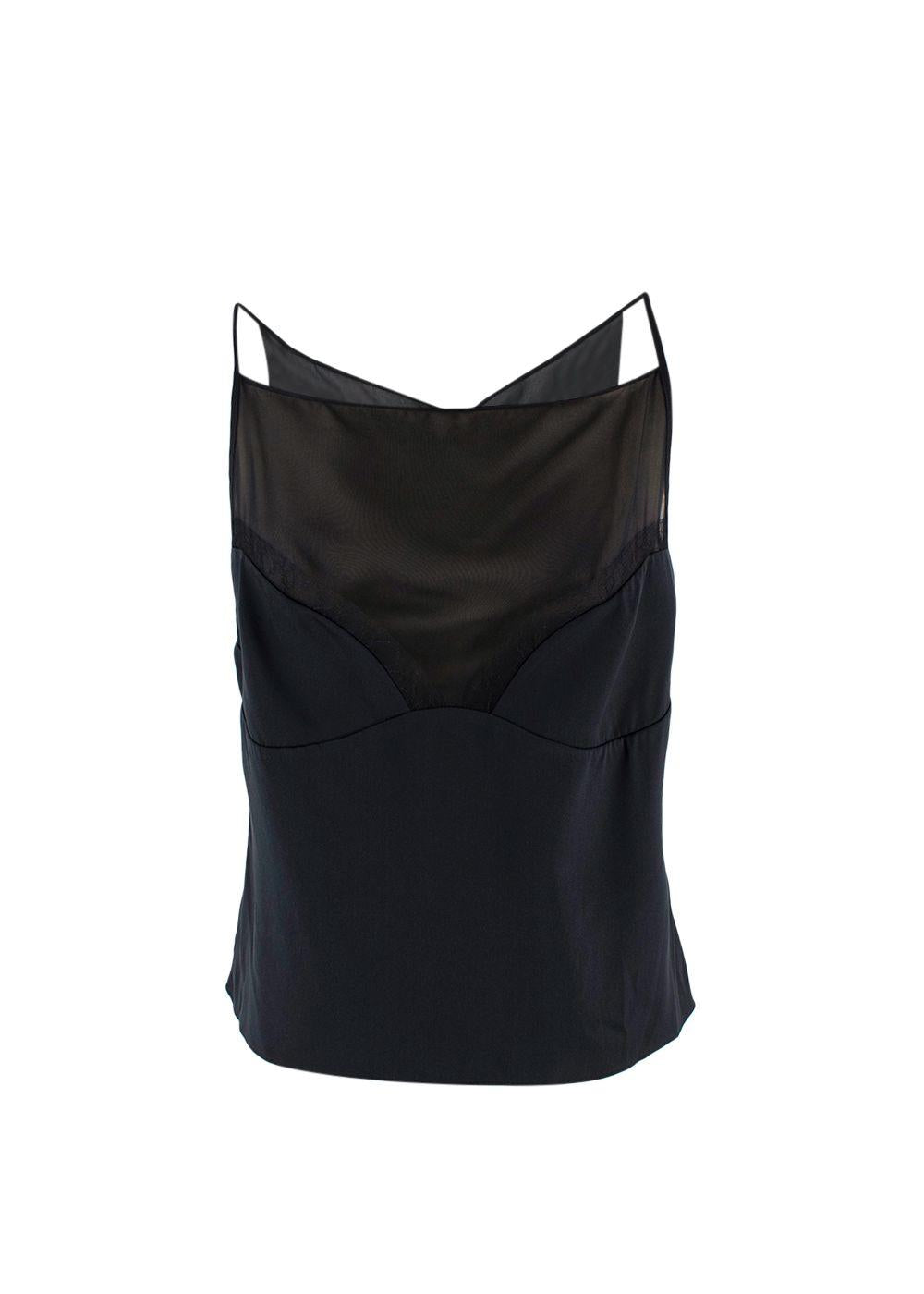 SIR Black Dunya Silk Cami Top