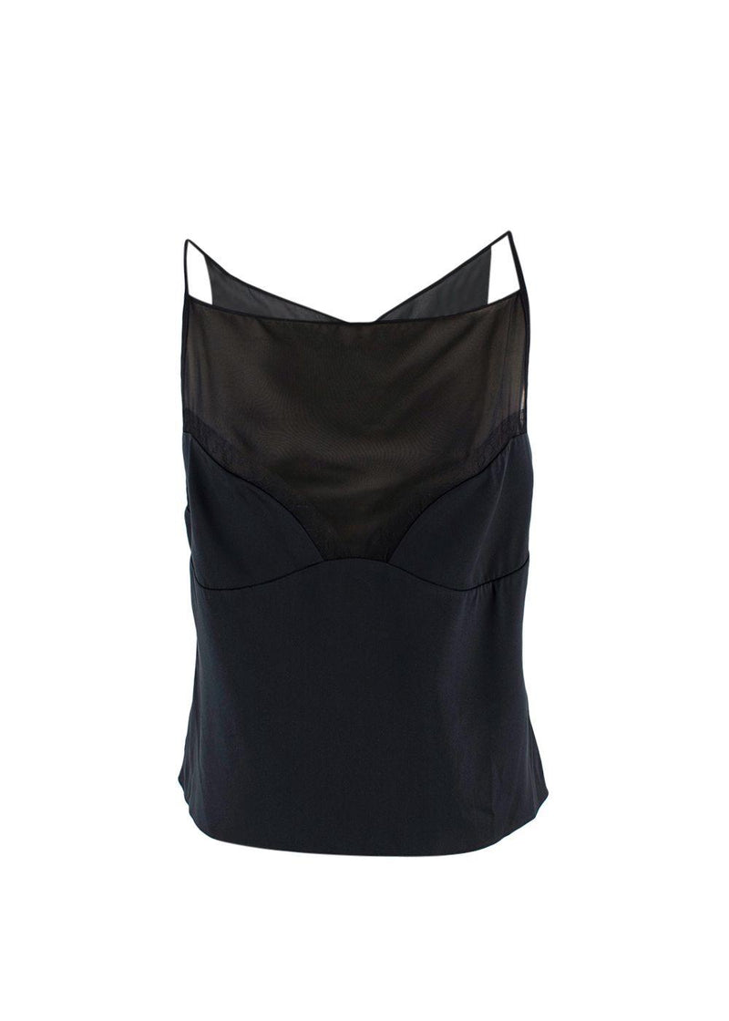 SIR Black Dunya Silk Cami Top