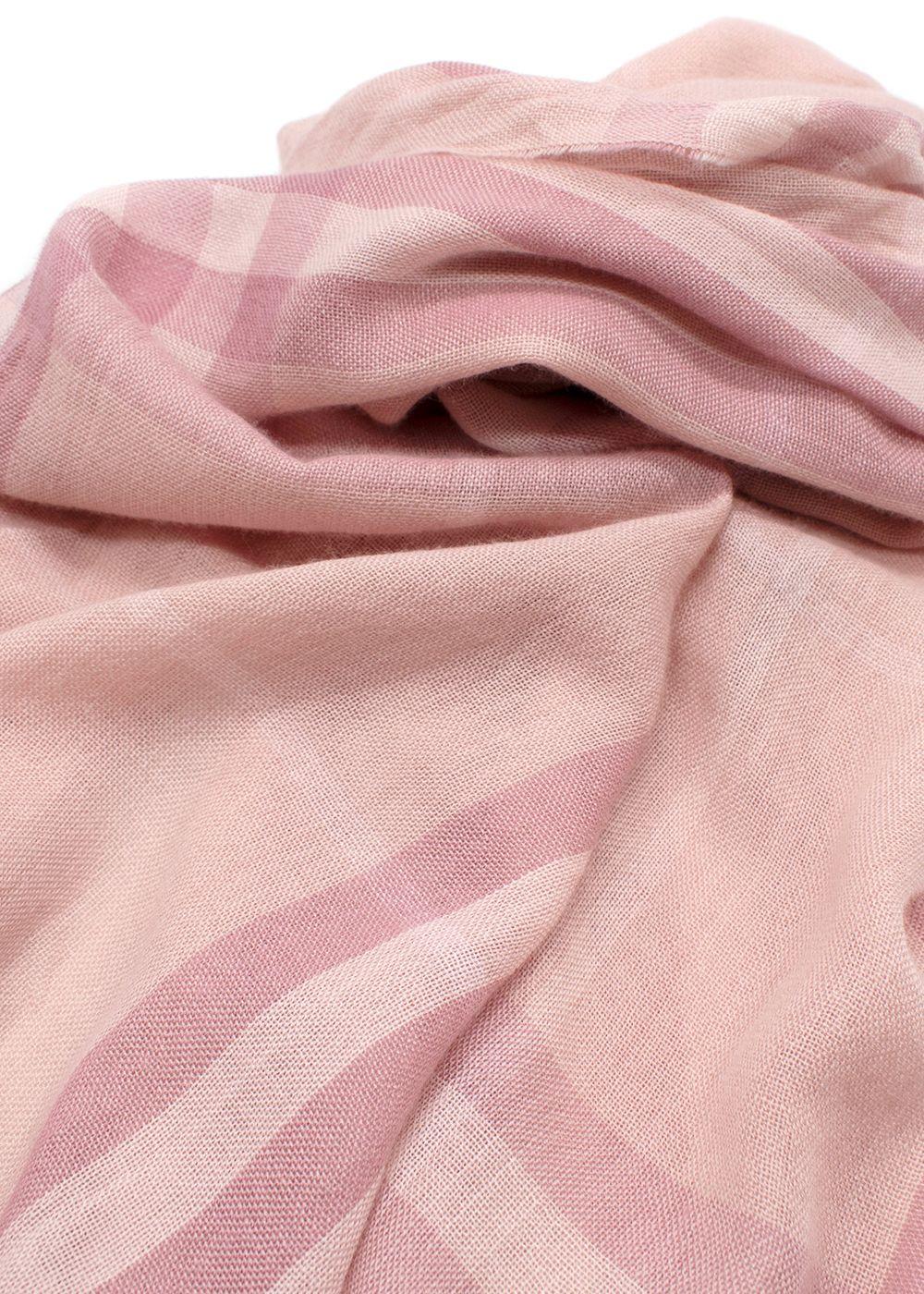 Burberry Pink Check Scarf