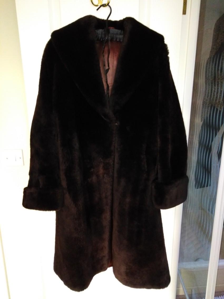 Bespoke Brown Shearling Coat