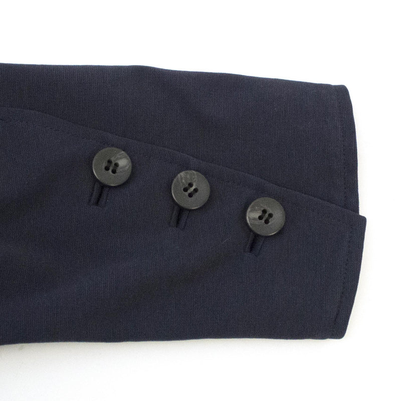 Diane Von Furstenberg Navy  Cropped Sleeve Blazer