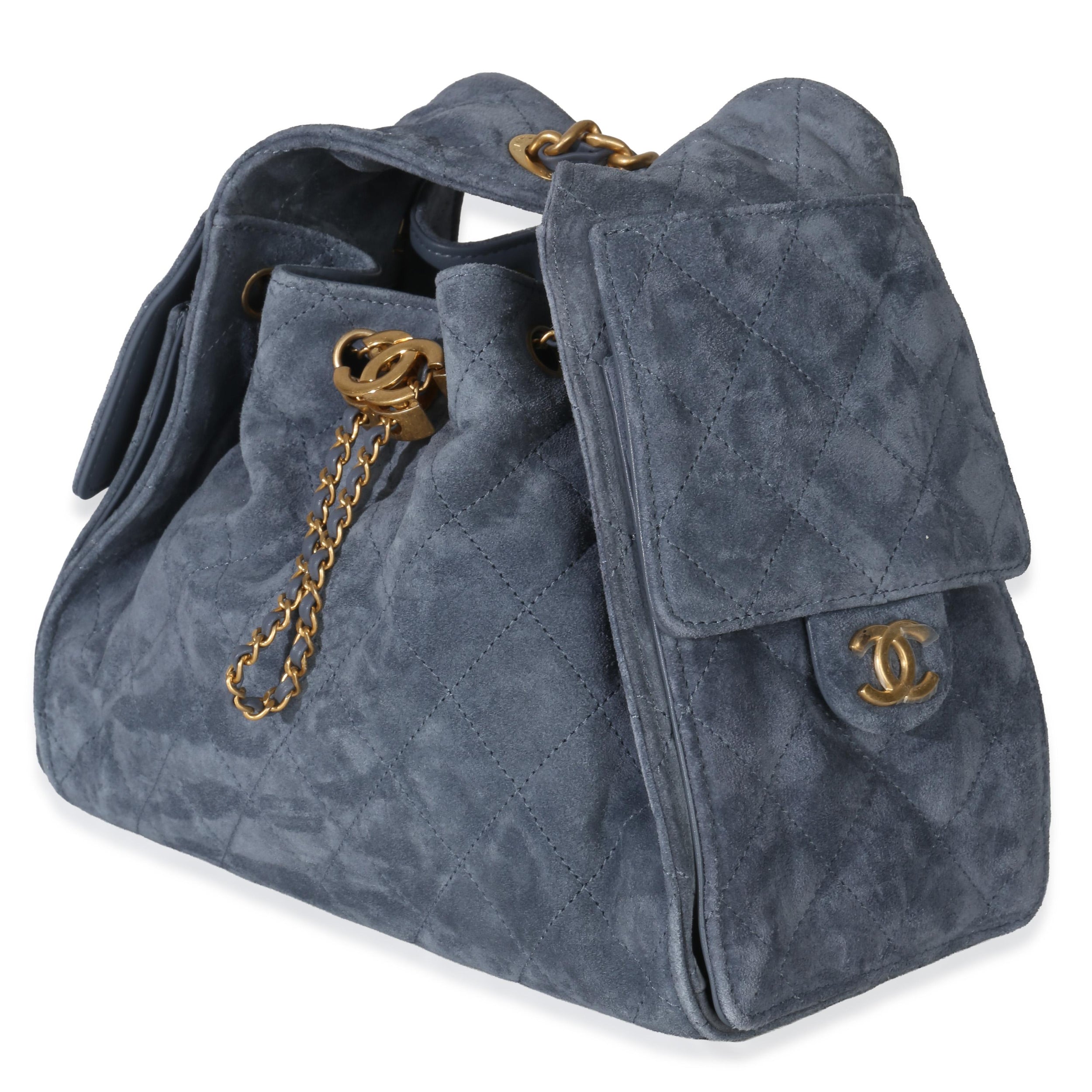 Chanel Quilted Suede Small Chanel 25 Hobo