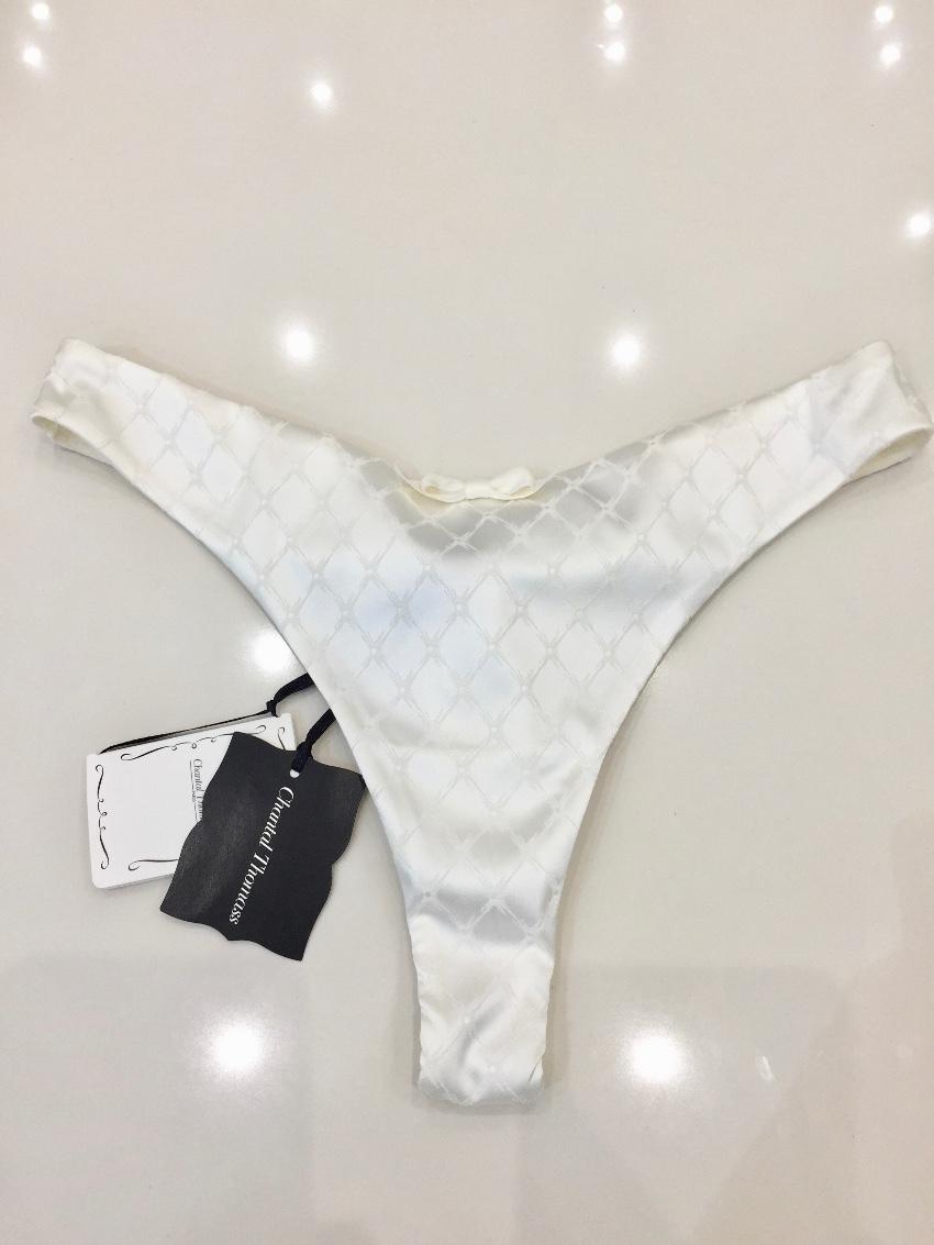 Chantal Thomass Calais Leavers Lace & Satin Pad Bra & Thong Set