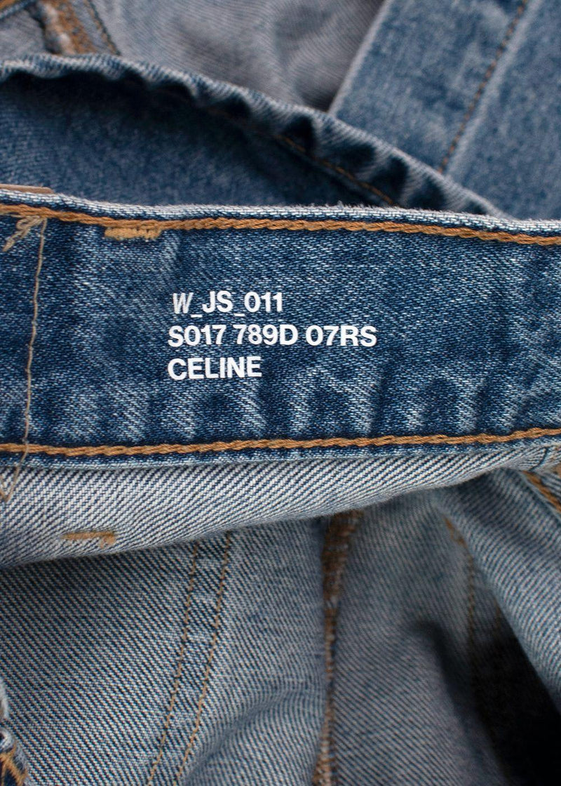 Celine Denim Midi Skirt