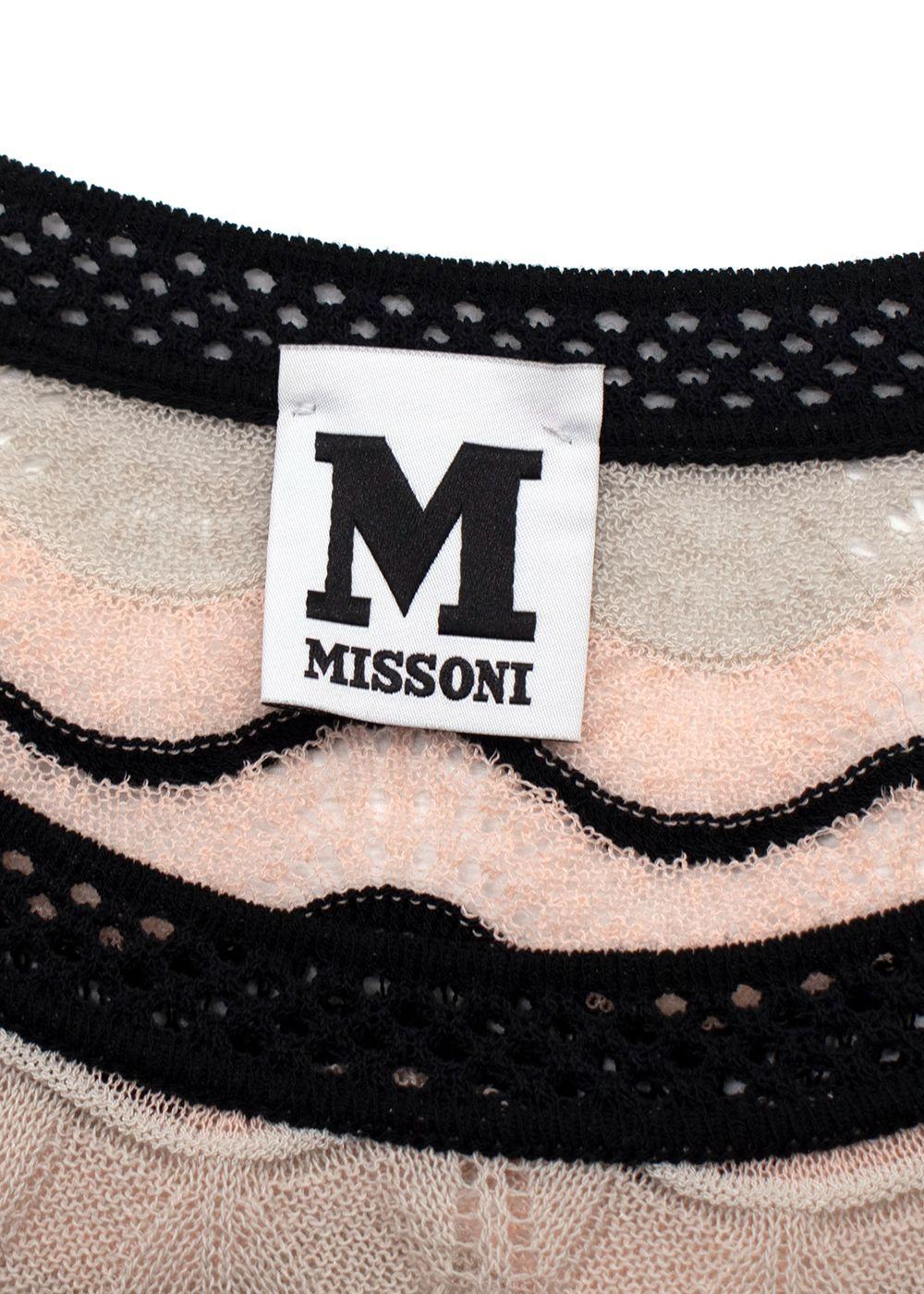 Missoni Pink Zig Zag Lightweight Knit Top