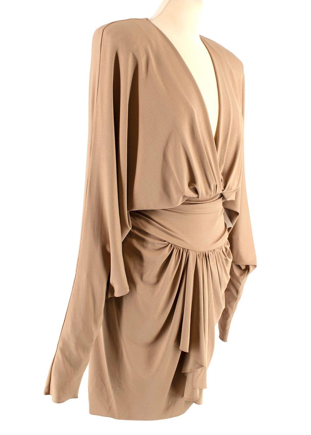 Alexandre Vauthier Batwing Sleeve Draped Mini Dress