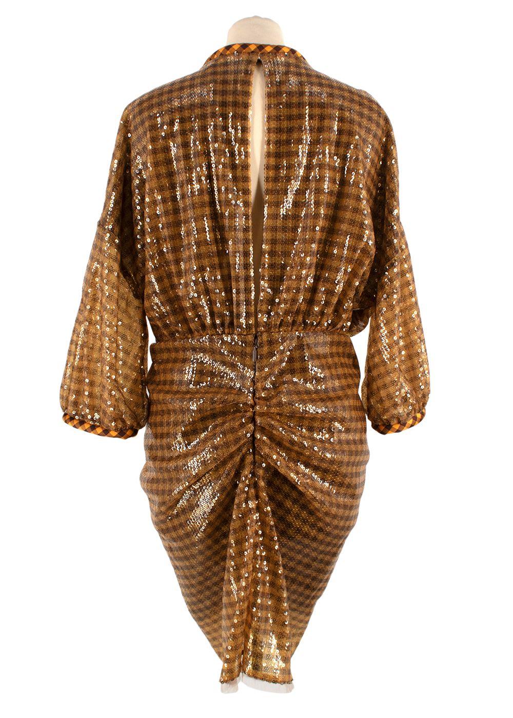 Fendi Sequinned Plunge-Neck Mini Dress