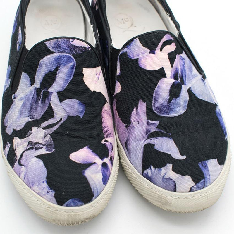 MCQ Purple Flower Print Skate Shoes
