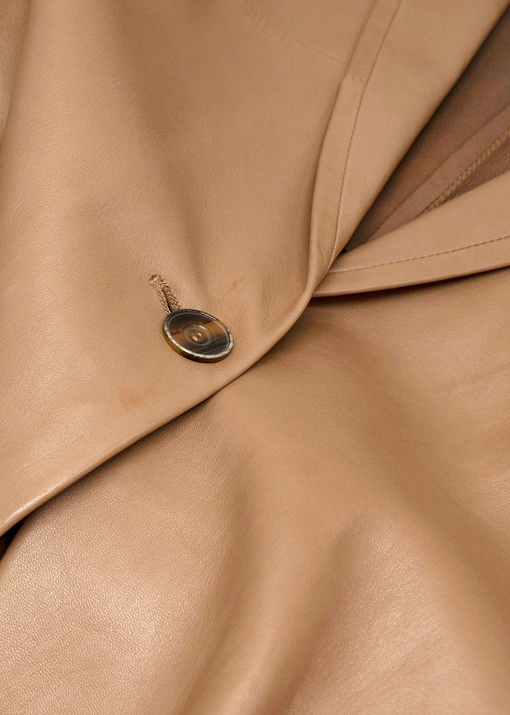 Giorgio Armani Beige Leather Blazer