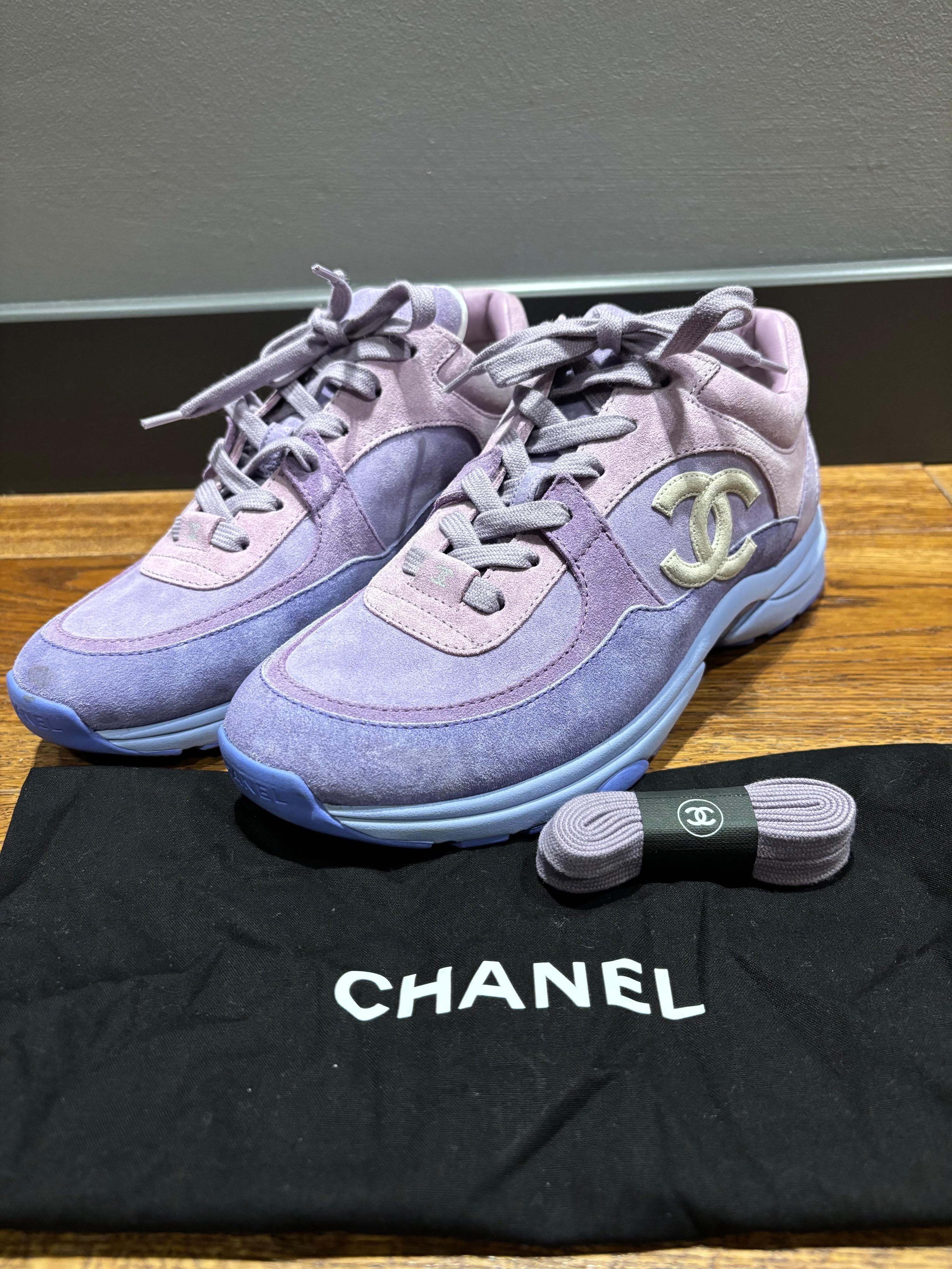Chanel Lilac CC Trainers