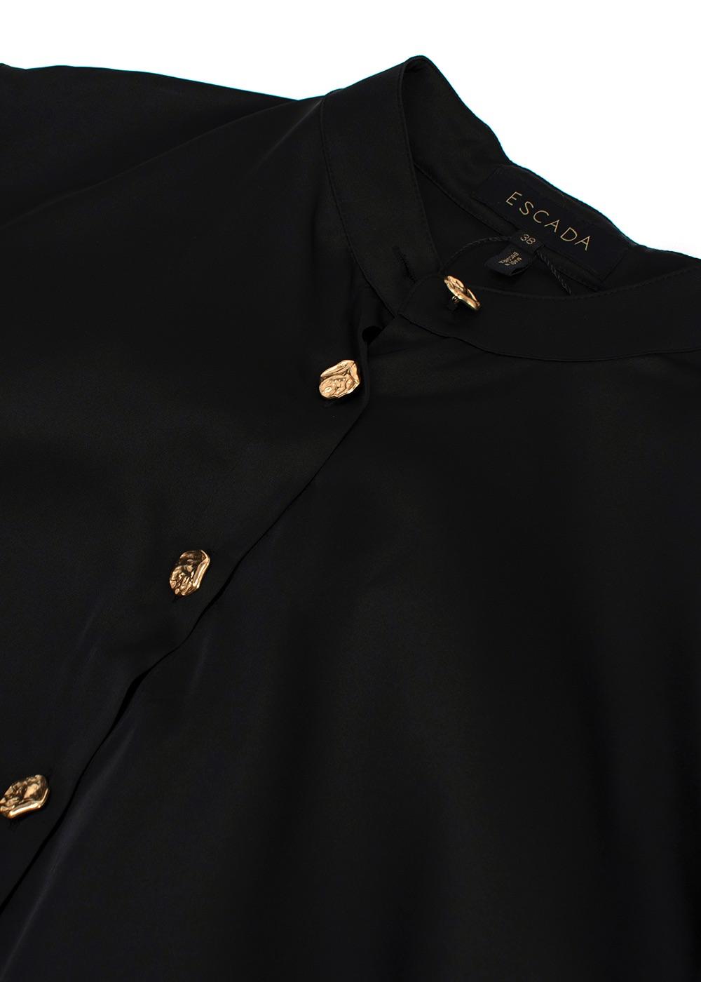 Escada Black Silk Oversize Shirt