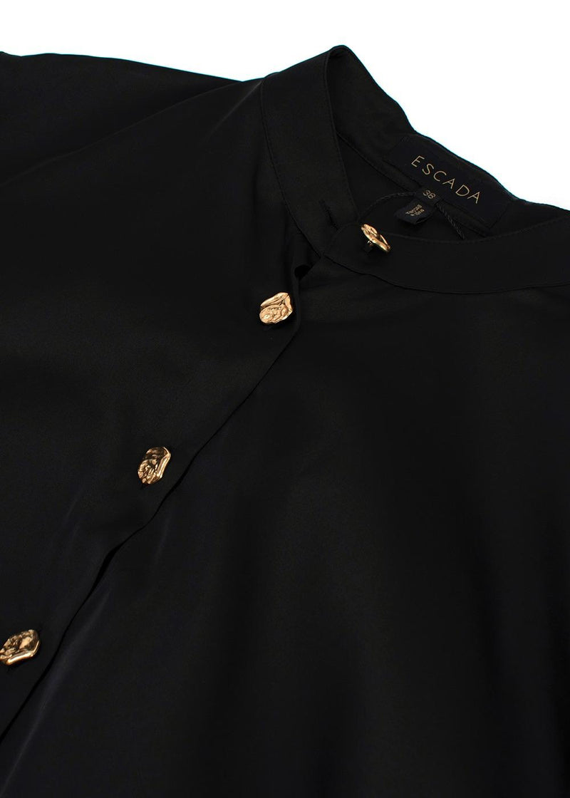 Escada Black Silk Oversize Shirt