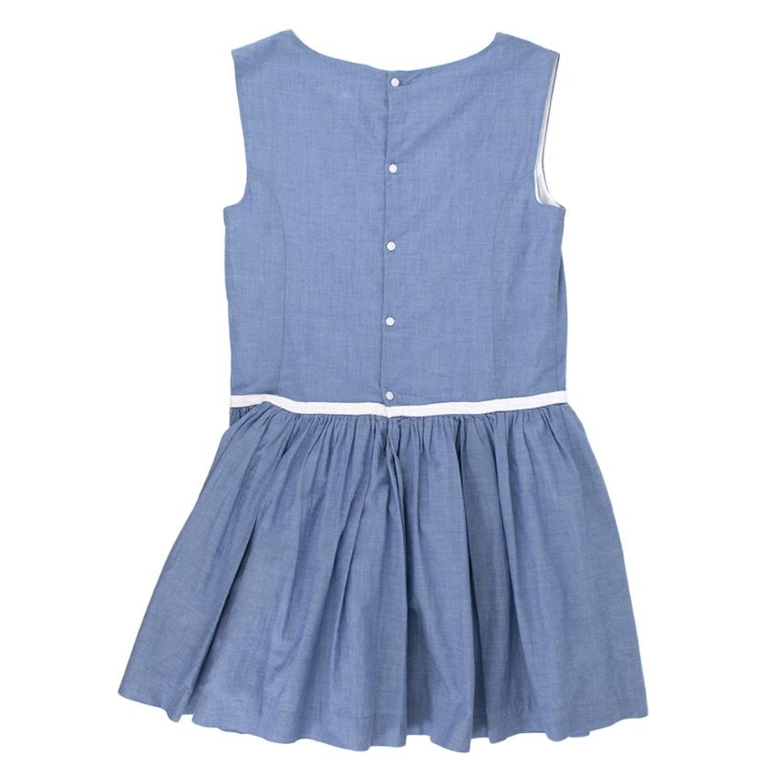 Mademoiselle Jacadi Blue Girls Cotton Dress
